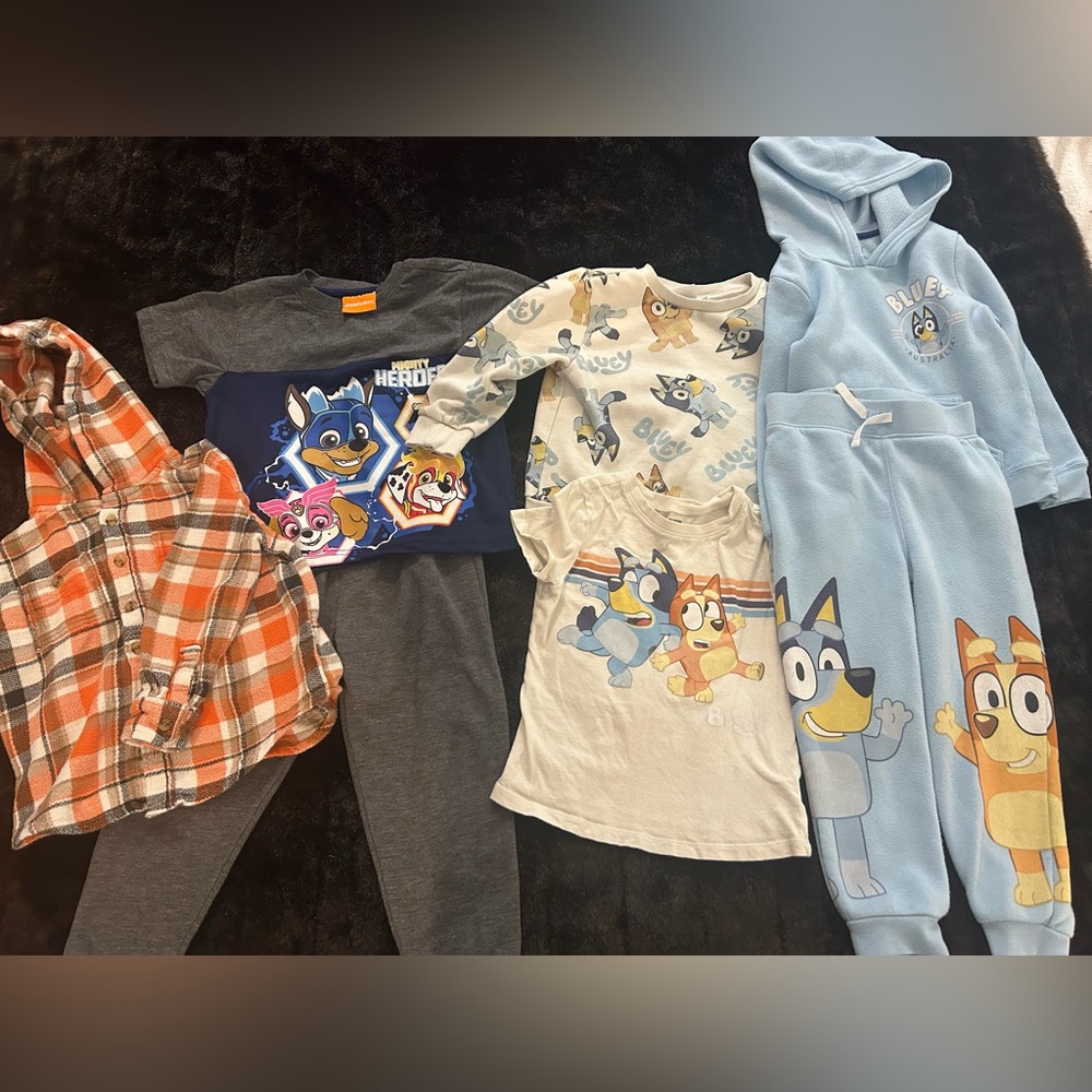 Toddler Boys Bluey Paw Patrol Clothing Lot Size 4T Playwear